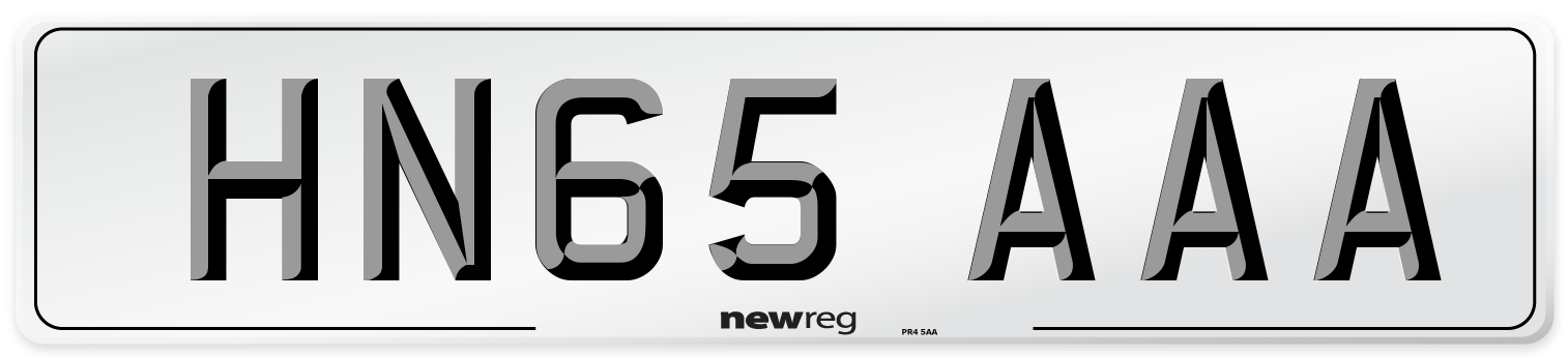 HN65 AAA Number Plate from New Reg